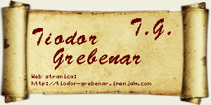 Tiodor Grebenar vizit kartica